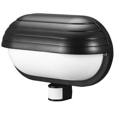 EURA EL-HOME Fassadenleuchte ML-10B7 mit Bewegungssensor 180° PIR, E27 – für den Außenbereich, Wandleuchte, Garten Lampe Lampenhalter, Lampenfassung Schwarz EURA EL-HOME Fassadenleuchte ML-10B7 mit Bewegungssensor 180° PIR, E27 – für den Außenbereich, Wandleuchte, Garten Lampe Lampenhalter, Lampenfassung Schwarz
