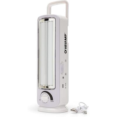 Velamp Tragbare, wiederaufladbare Notlampe, LED-Lampe mit Anti-Blackout-Funktion, neue superhelle Edition (300 Lumen) – dimmbar – mit USB-Kabel, sicher, leicht und kompakt Velamp Tragbare, wiederaufladbare Notlampe, LED-Lampe mit Anti-Blackout-Funktion, neue superhelle Edition (300 Lumen) – dimmbar – mit USB-Kabel, sicher, leicht und kompakt