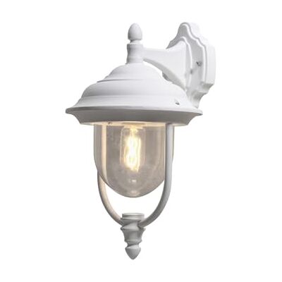 Konstsmide LED Außenwandleuchte Weiß hängend im Landhausstil, Höhe 46cm Konstsmide LED Außenwandleuchte Weiß hängend im Landhausstil, Höhe 46cm