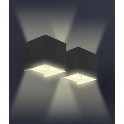 Luminea Fassadenlampen: 2er-Set Outdoor-LED-Wandleuchte, austauschbare G9-LED, IP54, schwarz (Up & Down-Wandleuchte, Außenleuchte Wand G9, Bewegungsmelder) Luminea Fassadenlampen: 2er-Set Outdoor-LED-Wandleuchte, austauschbare G9-LED, IP54, schwarz (Up & Down-Wandleuchte, Außenleuchte Wand G9, Bewegungsmelder)