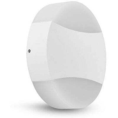 Maxkomfort LED Außenwandleuchte Rund Weiß 10W Warmweiß Wandlampe Flach Up&Down Außenlampe Ø 160 x 35 mm IP44 Maxkomfort LED Außenwandleuchte Rund Weiß 10W Warmweiß Wandlampe Flach Up&Down Außenlampe Ø 160 x 35 mm IP44