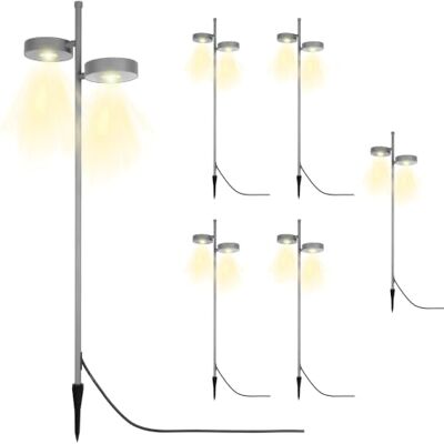 REV Gartenbeleuchtung SPARSET 6x Wegeleuchte außen, 1000lm, 12W, grau Schwenkbar Gehäuse IP65 aus Aluminium Kabel 1,5m REV Gartenbeleuchtung SPARSET 6x Wegeleuchte außen, 1000lm, 12W, grau Schwenkbar Gehäuse IP65 aus Aluminium Kabel 1,5m