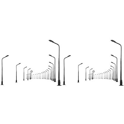 Fegtrtyoa 40 Stück Modell Bahn 10 cm Laternen Pfahl Straßen Laternen HO Maß Stab 1:87 LED 3V Widerstände LQS08 Single Kopf Fegtrtyoa 40 Stück Modell Bahn 10 cm Laternen Pfahl Straßen Laternen HO Maß Stab 1:87 LED 3V Widerstände LQS08 Single Kopf