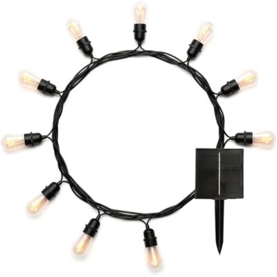Lumisky Solar Lichterkette anschließbar 10er LED Warmweiß Flame Effekt Flamme String Light 8m Lumisky Solar Lichterkette anschließbar 10er LED Warmweiß Flame Effekt Flamme String Light 8m