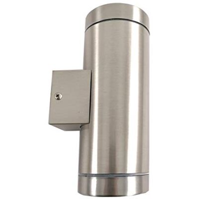 Trango IP44 Up & Down Light in Rund aus Edelstahl BS302 für Innen & Außen, Außenwandleuchte, Außenstrahler, Wandstrahler, Wandleuchte, Außenlampe geeignet für je 2x GU10 (ohne Leuchtmittel) Trango IP44 Up & Down Light in Rund aus Edelstahl BS302 für Innen & Außen, Außenwandleuchte, Außenstrahler, Wandstrahler, Wandleuchte, Außenlampe geeignet für je 2x GU10 (ohne Leuchtmittel)