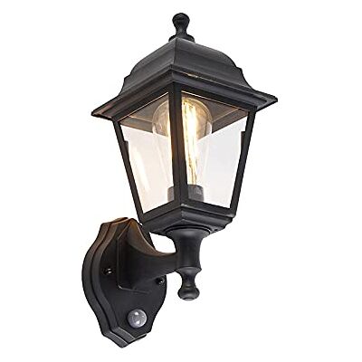 Qazqa classic-antique außen Wandleuchte, Außenlampe, Wandlampe für den Garten Capital Schwarz, max. 15W, Geeignet für LED, 15cm, IP44, Quadratisch Qazqa classic-antique außen Wandleuchte, Außenlampe, Wandlampe für den Garten Capital Schwarz, max. 15W, Geeignet für LED, 15cm, IP44, Quadratisch