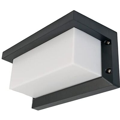 Grafner Aluminium Wandlampe anthrazit, IP44, E27 Fassung, ideal für smarte LED-Leuchtmittel, pulverbeschichtet, Wandleuchte eckig Wand Lampe Außen Außenwandleuchte 1 flammig spritzwassergeschützt Grafner Aluminium Wandlampe anthrazit, IP44, E27 Fassung, ideal für smarte LED-Leuchtmittel, pulverbeschichtet, Wandleuchte eckig Wand Lampe Außen Außenwandleuchte 1 flammig spritzwassergeschützt
