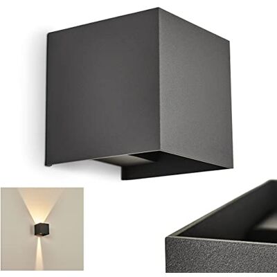 HOFSTEIN LED Außenwandleuchte Tamarin, moderne Wandlampe aus Metall in Anthrazit, Wandleuchte außen mit verstellbarem Up&Down Lichteffekt für Terrasse/Haustür/Hof, 6 Watt, 308 Lumen, 3000 Kelvin, IP44 HOFSTEIN LED Außenwandleuchte Tamarin, moderne Wandlampe aus Metall in Anthrazit, Wandleuchte außen mit verstellbarem Up&Down Lichteffekt für Terrasse/Haustür/Hof, 6 Watt, 308 Lumen, 3000 Kelvin, IP44
