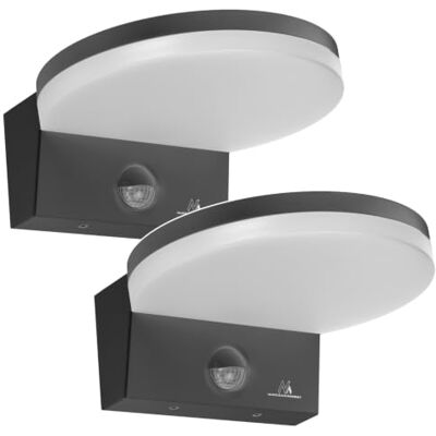 Maclean MCE344 LED Wandleuchte mit PIR Bewegungssensor und Dämmerungssensor, 15W 1560lm Wandlampe IP65 Wasserdicht Außenlampe 4000K Neutralweiß, für Außen- und Innenbereich (2 Stück, Grau) Maclean MCE344 LED Wandleuchte mit PIR Bewegungssensor und Dämmerungssensor, 15W 1560lm Wandlampe IP65 Wasserdicht Außenlampe 4000K Neutralweiß, für Außen- und Innenbereich (2 Stück, Grau)