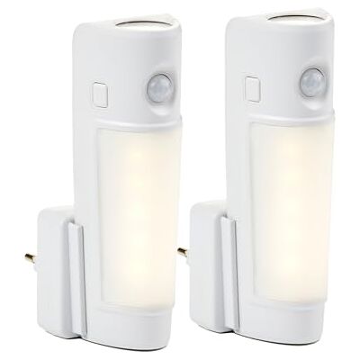 Northpoint LED Steckdosen Nachtlicht Taschenlampe Weiß Wandleuchte Multifunktion Bewegungsmelder Induktionsladung Akku Notlicht Notlampe Stromausfall (2er-Set Modell 08) Northpoint LED Steckdosen Nachtlicht Taschenlampe Weiß Wandleuchte Multifunktion Bewegungsmelder Induktionsladung Akku Notlicht Notlampe Stromausfall (2er-Set Modell 08)