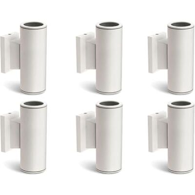 Aigostar LED Wandleuchte Zylindrisch GU10 Aluminium Up Down Außenwandleuchte Wasserdicht Außenleuchte Außenlampe Wandspot für Innen und Außen, Weiß(6er-Pack), Keine Glühbirne enthalten Aigostar LED Wandleuchte Zylindrisch GU10 Aluminium Up Down Außenwandleuchte Wasserdicht Außenleuchte Außenlampe Wandspot für Innen und Außen, Weiß(6er-Pack), Keine Glühbirne enthalten