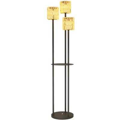 Outsunny Solar Stehlampe mit Lichtsensor 3 Lichte Regal Ø37 x 144H cm Rattan Solarlampen, Solarleuchte im Boho-Stil, IP44, Solarlampe Solarlaterne, für Garten Balkon Outsunny Solar Stehlampe mit Lichtsensor 3 Lichte Regal Ø37 x 144H cm Rattan Solarlampen, Solarleuchte im Boho-Stil, IP44, Solarlampe Solarlaterne, für Garten Balkon