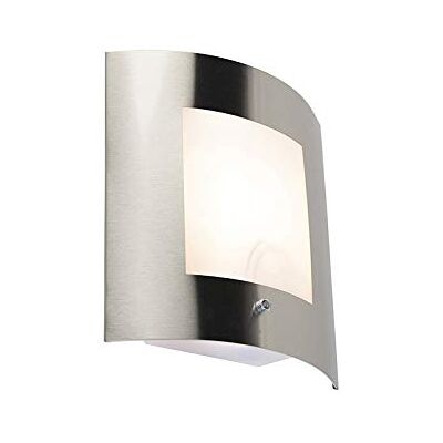 QAZQA QAZQA Emmerald 1 Wandleuchte Sensor Modern Edelstahl Weiß - Außenleuchte QAZQA QAZQA Emmerald 1 Wandleuchte Sensor Modern Edelstahl Weiß - Außenleuchte