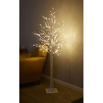 Bonetti LED Lichterbaum in Birkenbaum-Optik warm-weißen LED Lichtern, Timer, 10 Meter Zuleitung, Innen und Außen, weiß-schwarz (180 cm / 200 LEDs) Bonetti LED Lichterbaum in Birkenbaum-Optik warm-weißen LED Lichtern, Timer, 10 Meter Zuleitung, Innen und Außen, weiß-schwarz (180 cm / 200 LEDs)