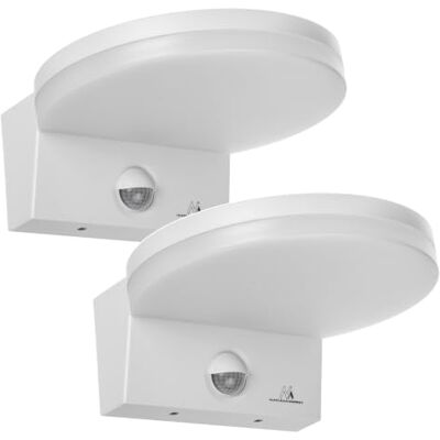 Maclean MCE344 LED Wandleuchte mit PIR Bewegungssensor und Dämmerungssensor, 15W 1560lm Wandlampe IP65 Wasserdicht Außenlampe 4000K Neutralweiß, für Außen- und Innenbereich (2 Stück, Weiß) Maclean MCE344 LED Wandleuchte mit PIR Bewegungssensor und Dämmerungssensor, 15W 1560lm Wandlampe IP65 Wasserdicht Außenlampe 4000K Neutralweiß, für Außen- und Innenbereich (2 Stück, Weiß)