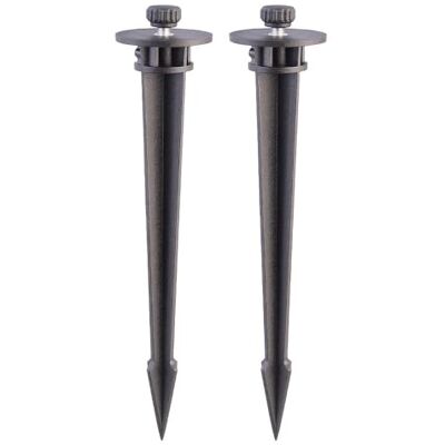 Luminea Garten-Erdspieße: 2er Set Universal-Erdspieße für Wandfluter, 5 mm Gewinde-Durchmesser (Strahlerstative, Bodenlichtpfähle) Luminea Garten-Erdspieße: 2er Set Universal-Erdspieße für Wandfluter, 5 mm Gewinde-Durchmesser (Strahlerstative, Bodenlichtpfähle)