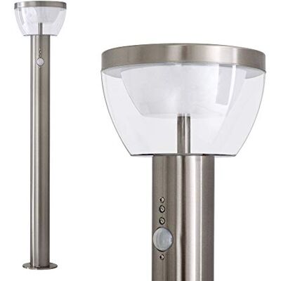 Maxkomfort LED Aussenleuchte mit Bewegungsmelder Standleuchte Gartenleuchte Wegeleuchte Lampe 9W Edelstahl 80cm modern IP54 309A1-800 Maxkomfort LED Aussenleuchte mit Bewegungsmelder Standleuchte Gartenleuchte Wegeleuchte Lampe 9W Edelstahl 80cm modern IP54 309A1-800