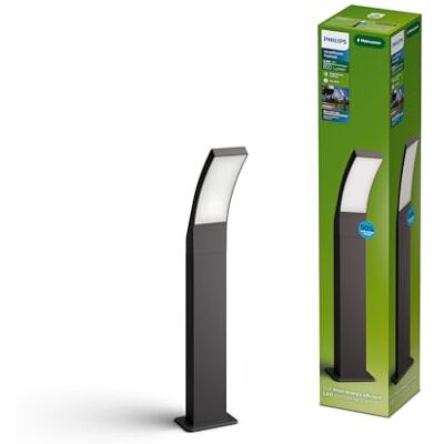 Philips Splay Außen-Sockelleuchte, ultra-effizient, 800 lm, 2700 K, PowerShield, IP44 wetterfest, langlebig, Aluminium, lange Lebensdauer, integrierte LED, Anthrazitgrau Philips Splay Außen-Sockelleuchte, ultra-effizient, 800 lm, 2700 K, PowerShield, IP44 wetterfest, langlebig, Aluminium, lange Lebensdauer, integrierte LED, Anthrazitgrau
