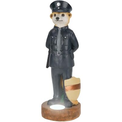 Bonetti Solar Erdmännchen für Außen Gartenfigur mit LED Licht und Solar-Technik, aus Polyresin in Stein-Optik, kabellos, automatische Einschaltung (Polizist) Bonetti Solar Erdmännchen für Außen Gartenfigur mit LED Licht und Solar-Technik, aus Polyresin in Stein-Optik, kabellos, automatische Einschaltung (Polizist)