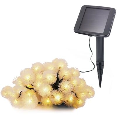 Esotec Solar Lichterkette Outdoor Pusteblumen warmweiß 30 LED Licht 102185 30 warmweiße LEDs mit 3000K, bis 10Std. Leuchtdauer, Dauer- oder Blinklicht, Kabellänge 11m, Leuchtlänge 9m Esotec Solar Lichterkette Outdoor Pusteblumen warmweiß 30 LED Licht 102185 30 warmweiße LEDs mit 3000K, bis 10Std. Leuchtdauer, Dauer- oder Blinklicht, Kabellänge 11m, Leuchtlänge 9m