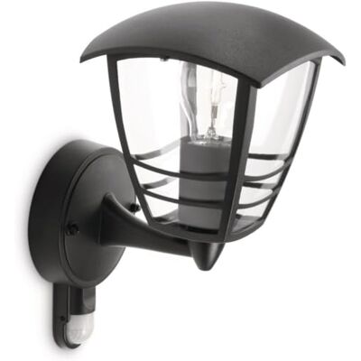 Philips Creek Outdoor Wandleuchte (60 W), wetterfeste Außenleuchte mit Bewegungsmelder, E27 Leuchte ohne Leuchtmittel, schwarz Philips Creek Outdoor Wandleuchte (60 W), wetterfeste Außenleuchte mit Bewegungsmelder, E27 Leuchte ohne Leuchtmittel, schwarz