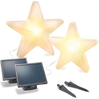 Esotec Solar Weihnachtsstern Leuchtsterne 2er Set Außen LED-Stern 102119 Solar Weihnachtsstern 2er Set, LED-Adventsstern DuoColor 2800K/6500K, bis 10Std, Li-Ion Akku wechselbar, Stern Ø40/55cm, IP44 Esotec Solar Weihnachtsstern Leuchtsterne 2er Set Außen LED-Stern 102119 Solar Weihnachtsstern 2er Set, LED-Adventsstern DuoColor 2800K/6500K, bis 10Std, Li-Ion Akku wechselbar, Stern Ø40/55cm, IP44