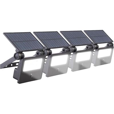 Luminea LED-Strahler außen Solar: 4er-Set Solar-LED-Wandfluter mit Bewegungssensor, 400 lm, 1.200 mAh (Bewegungsmelder außen, Spot Outdoor, Hausnummer) Luminea LED-Strahler außen Solar: 4er-Set Solar-LED-Wandfluter mit Bewegungssensor, 400 lm, 1.200 mAh (Bewegungsmelder außen, Spot Outdoor, Hausnummer)