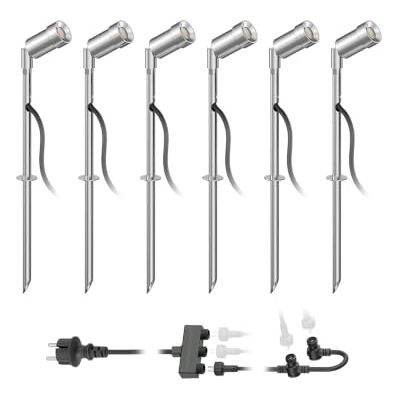ledscom.de LED Gartenstrahler Spico mit Erdspieß für außen IP44 je 105lm warm-weiß 6er Set ledscom.de LED Gartenstrahler Spico mit Erdspieß für außen IP44 je 105lm warm-weiß 6er Set