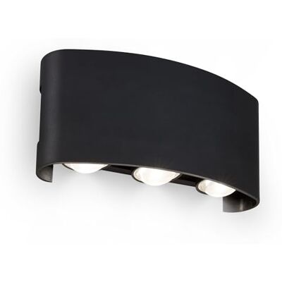 BRILONER Wandleuchte aussen mit neutralweißem Licht, IP44 Spritzwasserschutz, Up/Downlight, Wandlampe, Außenwandleuchten, Aussenlampe Wand, Wandlampe aussen, 15,5 x 4,5 x 7,5 cm, Schwarz BRILONER Wandleuchte aussen mit neutralweißem Licht, IP44 Spritzwasserschutz, Up/Downlight, Wandlampe, Außenwandleuchten, Aussenlampe Wand, Wandlampe aussen, 15,5 x 4,5 x 7,5 cm, Schwarz
