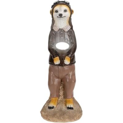Bonetti Solar Erdmännchen für Außen Gartenfigur mit LED Licht und Solar-Technik, aus Polyresin in Stein-Optik, kabellos, automatische Einschaltung (Pilot) Bonetti Solar Erdmännchen für Außen Gartenfigur mit LED Licht und Solar-Technik, aus Polyresin in Stein-Optik, kabellos, automatische Einschaltung (Pilot)
