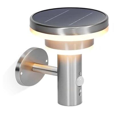 Esotec Solar Wandleuchte Bewegungsmelder Außenwandleuchte Modena 102753 Solar Wandleuchte mit Bewegungsmelder, Ø16x18,5cm, PIR 120°/6-8m, 3000K, 20-600lm, 3 Modi, 1,8Wp Solarmodul, LiFePO4 Akku Esotec Solar Wandleuchte Bewegungsmelder Außenwandleuchte Modena 102753 Solar Wandleuchte mit Bewegungsmelder, Ø16x18,5cm, PIR 120°/6-8m, 3000K, 20-600lm, 3 Modi, 1,8Wp Solarmodul, LiFePO4 Akku