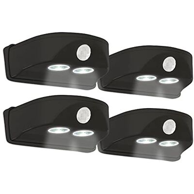 Luminea LED-Aufbau-Lampe: Batterie-LED-Türleuchte, Bewegungs-/Lichtsensor, 0,4 W, 50 lm, 4er-Set (Leuchte batteriebetrieben, Tür-Lampe, Leuchten) Luminea LED-Aufbau-Lampe: Batterie-LED-Türleuchte, Bewegungs-/Lichtsensor, 0,4 W, 50 lm, 4er-Set (Leuchte batteriebetrieben, Tür-Lampe, Leuchten)