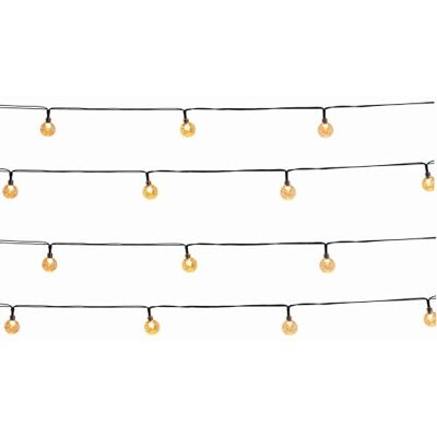 Lumisky Solar-Lichterkette, 20 glitzernde Kugeln, LED, warmweiß, 5,8 m, 2 Stück Lumisky Solar-Lichterkette, 20 glitzernde Kugeln, LED, warmweiß, 5,8 m, 2 Stück