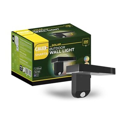 CALEX Smart Outdoor Solar LED Wandleuchte, 2er Pack, integriertes LED-Modul, wasserdicht, App- & Sprachsteuerung, Schwarz CALEX Smart Outdoor Solar LED Wandleuchte, 2er Pack, integriertes LED-Modul, wasserdicht, App- & Sprachsteuerung, Schwarz
