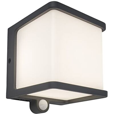 LUTEC LED Solar Außenwandleuchte Doblo, moderne Wandlampe m.Bewegungsmelder aus Aluminium in Anthrazit & Weiß, Außenlampe m.Dämmerungssensor,500 Lumen, 4000 Kelvin, vielseitige Wandleuchte LUTEC LED Solar Außenwandleuchte Doblo, moderne Wandlampe m.Bewegungsmelder aus Aluminium in Anthrazit & Weiß, Außenlampe m.Dämmerungssensor,500 Lumen, 4000 Kelvin, vielseitige Wandleuchte