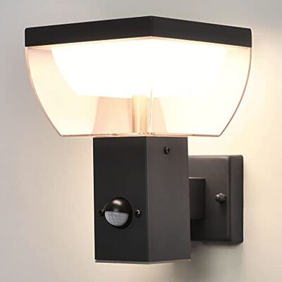 Maxkomfort LED Außenwandleuchte mit Bewegungsmelder 10W Wamweiß 3000K IP44 Wetterfest Moderne Wandleuchte für Eingang, Garten & Fassade Wandleuchte für Außen 230V Maxkomfort LED Außenwandleuchte mit Bewegungsmelder 10W Wamweiß 3000K IP44 Wetterfest Moderne Wandleuchte für Eingang, Garten & Fassade Wandleuchte für Außen 230V