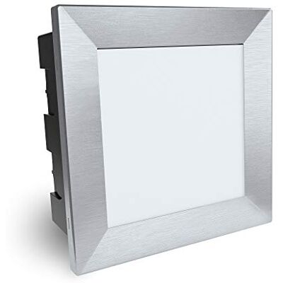 SSC-LUXon Piko-LQ Wandeinbauleuchte eckig IP65 3,5W warmweiß 135x135mm Große eckige Wandeinbauleuchte für Treppenstufen & Wege außen warmweiß, wetterfest IP65, festverbaute LED, inkl. Einbaudose SSC-LUXon Piko-LQ Wandeinbauleuchte eckig IP65 3,5W warmweiß 135x135mm Große eckige Wandeinbauleuchte für Treppenstufen & Wege außen warmweiß, wetterfest IP65, festverbaute LED, inkl. Einbaudose