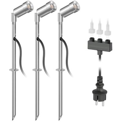 ledscom.de LED Gartenstrahler Spico mit Erdspieß für außen IP44 je 105lm warm-weiß 3er Set ledscom.de LED Gartenstrahler Spico mit Erdspieß für außen IP44 je 105lm warm-weiß 3er Set