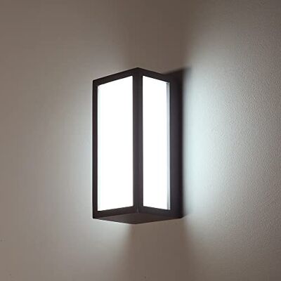 HLFVLITE 18W Außenwandleuchte Led Aussenlampe Anthrazit, Wasserdicht IP54 Aussenleuchte eckig Aluminiumguss Innen Außen Terrassenbeleuchtung, kaltweiß 6400K HLFVLITE 18W Außenwandleuchte Led Aussenlampe Anthrazit, Wasserdicht IP54 Aussenleuchte eckig Aluminiumguss Innen Außen Terrassenbeleuchtung, kaltweiß 6400K