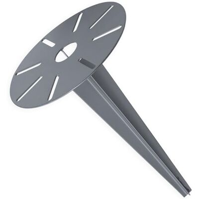 Spetebo Einschlag Erdspieß rund für Gartenlampen 30 x 18 cm, Metall Bodenanker für Gartenleuchten, Für kabelgebundene Lampen, Für Steckdosensäulen, Halterung für Außenleuchten Spetebo Einschlag Erdspieß rund für Gartenlampen 30 x 18 cm, Metall Bodenanker für Gartenleuchten, Für kabelgebundene Lampen, Für Steckdosensäulen, Halterung für Außenleuchten