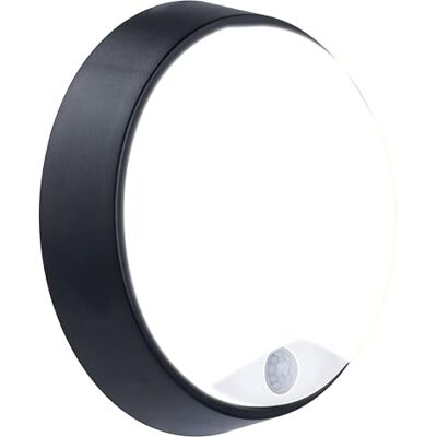 Luceco LED Eco Außenleuchte 10W Rund, Außenlampe mit PIR Bewegungssensor, Wandleuchte IP54 Wasserfest, Schwarz und Weiß Dekorringwarz und Weiß Dekorring Luceco LED Eco Außenleuchte 10W Rund, Außenlampe mit PIR Bewegungssensor, Wandleuchte IP54 Wasserfest, Schwarz und Weiß Dekorringwarz und Weiß Dekorring