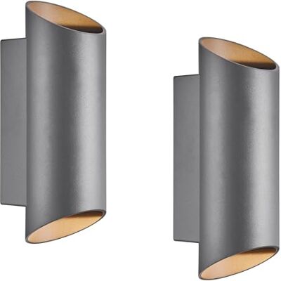 Nordlux Nico Round 22 Wandlampen 2er-Set Anthrazit – IP54 Outdoor GU10 Up/Down Außenleuchten, Rundes Design für Fassaden & Eingänge – Jetzt Günstiger im Doppelpack! Nordlux Nico Round 22 Wandlampen 2er-Set Anthrazit – IP54 Outdoor GU10 Up/Down Außenleuchten, Rundes Design für Fassaden & Eingänge – Jetzt Günstiger im Doppelpack!