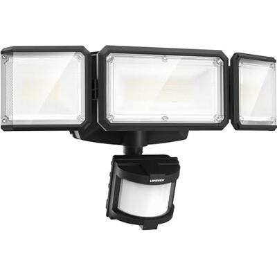 LEPOWER 1500LM Akkubetriebener LED-Außenfluter mit Bewegungsmelder IP65 Wasserdichte, Kabellose, Batteriebetriebene Sicherheitsleuchten mit 3 Bewegungsmeldern für Garage, Hof, Veranda- Schwarz LEPOWER 1500LM Akkubetriebener LED-Außenfluter mit Bewegungsmelder IP65 Wasserdichte, Kabellose, Batteriebetriebene Sicherheitsleuchten mit 3 Bewegungsmeldern für Garage, Hof, Veranda- Schwarz