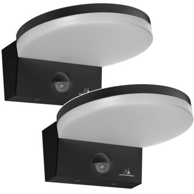 Maclean MCE344 LED Wandleuchte mit PIR Bewegungssensor und Dämmerungssensor, 15W 1560lm Wandlampe IP65 Wasserdicht Außenlampe 4000K Neutralweiß, für Außen- und Innenbereich (2 Stück, Schwarz) Maclean MCE344 LED Wandleuchte mit PIR Bewegungssensor und Dämmerungssensor, 15W 1560lm Wandlampe IP65 Wasserdicht Außenlampe 4000K Neutralweiß, für Außen- und Innenbereich (2 Stück, Schwarz)