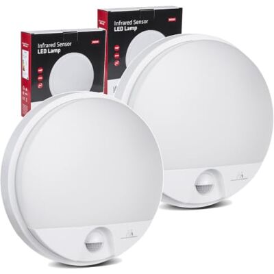 Maclean Wandleuchte LED-Lampe mit Infrarot (2, Weiß) Bewegungssensor, Innen-/ Außenbeleuchtung 1100lm 15W IP54 4000K Wasserdicht Maclean Wandleuchte LED-Lampe mit Infrarot (2, Weiß) Bewegungssensor, Innen-/ Außenbeleuchtung 1100lm 15W IP54 4000K Wasserdicht