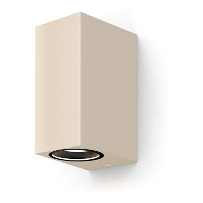CALEX Bergamo Wandleuchte, spritzwassergeschützt, exkl. GU10-Spot, Beige Rechteckiges Up- & Downlight für stimmungsvolle, dekorative Lichteffekte für innen und außen geeignet CALEX Bergamo Wandleuchte, spritzwassergeschützt, exkl. GU10-Spot, Beige Rechteckiges Up- & Downlight für stimmungsvolle, dekorative Lichteffekte für innen und außen geeignet
