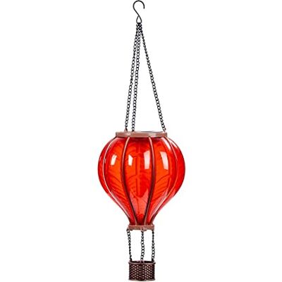 Festive Lights 44cm Heißluftballon Solar Outdoor Solarleuchte Heißluftballon rot Glas Effekt Laterne hängend solarbetriebene Laterne rot Gartenleuchten für Außen Gartenbeleuchtung Festive Lights 44cm Heißluftballon Solar Outdoor Solarleuchte Heißluftballon rot Glas Effekt Laterne hängend solarbetriebene Laterne rot Gartenleuchten für Außen Gartenbeleuchtung