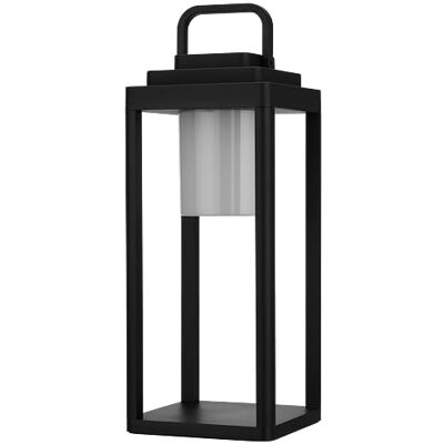 REV LED Lampe Akku Laterne aus Aluminium, stilvolle Außenlampe mit Dimmfunktion, H:35cm, 160lm, 2W, 4000mAh, IP65, schwarz REV LED Lampe Akku Laterne aus Aluminium, stilvolle Außenlampe mit Dimmfunktion, H:35cm, 160lm, 2W, 4000mAh, IP65, schwarz