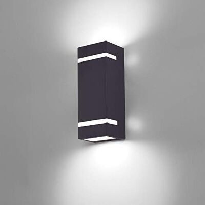 Maxkomfort LED Außenwandleuchte 1329B Anthrazit – moderne Edelstahl Wandlampe mit 2x GU10 Fassung & 2x 5W LED, 4000K neutralweiß, IP44, 230V, Up & Down Fluter Design Maxkomfort LED Außenwandleuchte 1329B Anthrazit – moderne Edelstahl Wandlampe mit 2x GU10 Fassung & 2x 5W LED, 4000K neutralweiß, IP44, 230V, Up & Down Fluter Design