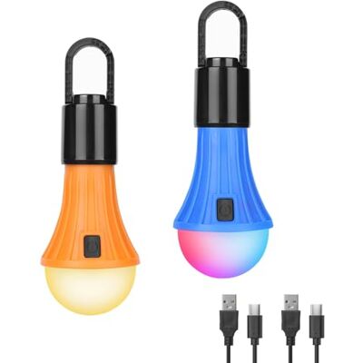 Lepro Aufladbare Campinglampe Glühbirne, 7 Leuchtmodi, Zeltlampe, 2 Stück Camping Licht,Notlicht mit 7 Leuchtmodi,Handlich,mit Aufhängehaken für Abenteuer Angeln Garage Notfall Stromausfall Lepro Aufladbare Campinglampe Glühbirne, 7 Leuchtmodi, Zeltlampe, 2 Stück Camping Licht,Notlicht mit 7 Leuchtmodi,Handlich,mit Aufhängehaken für Abenteuer Angeln Garage Notfall Stromausfall